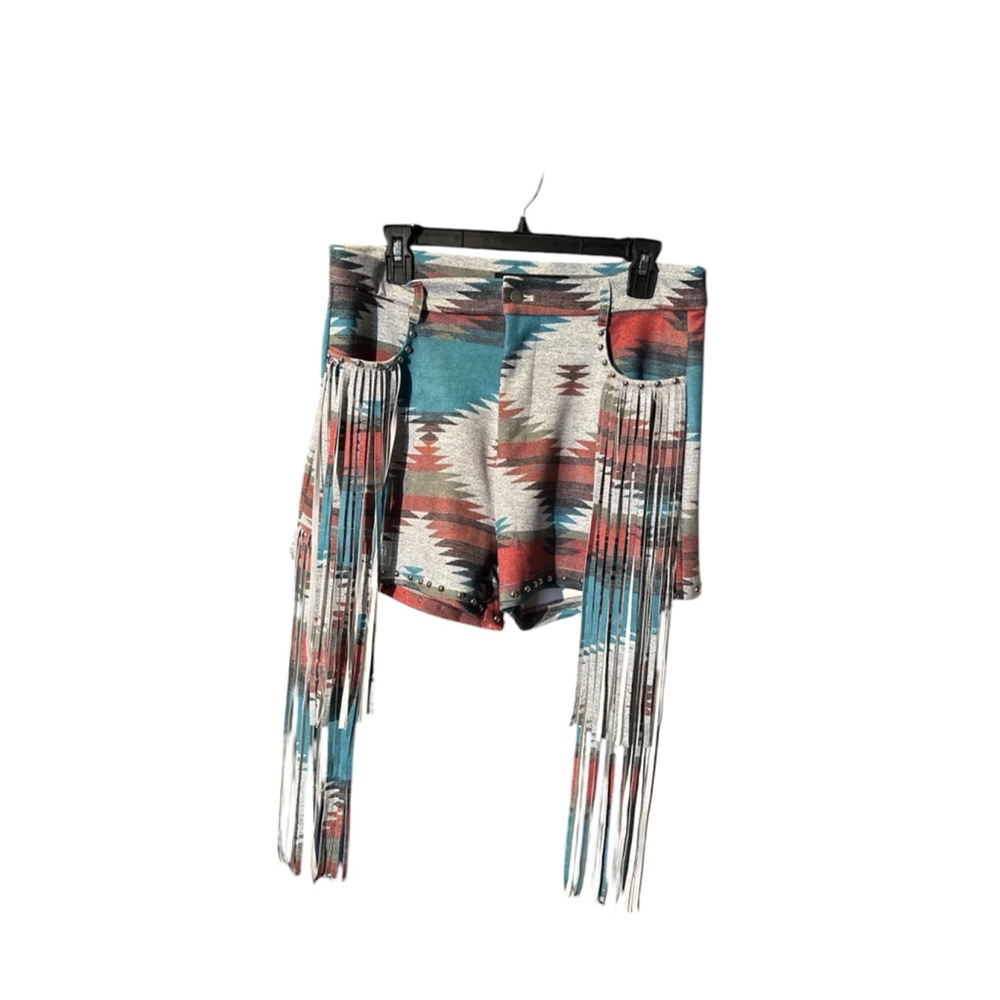 Lucky & Blessed Multicolor Jean Shorts - Picture 3 of 4